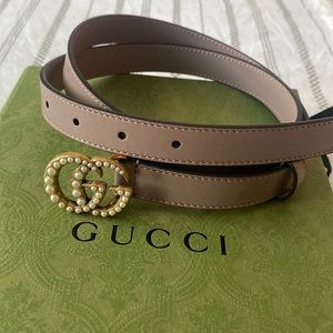 GG marmont women’s belt with pearl buckle size 85
